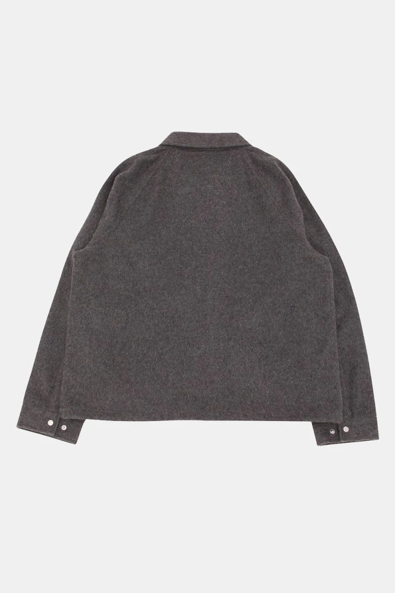 Folk Winter Cropped Coat (Charcoal Wool) - Image 7