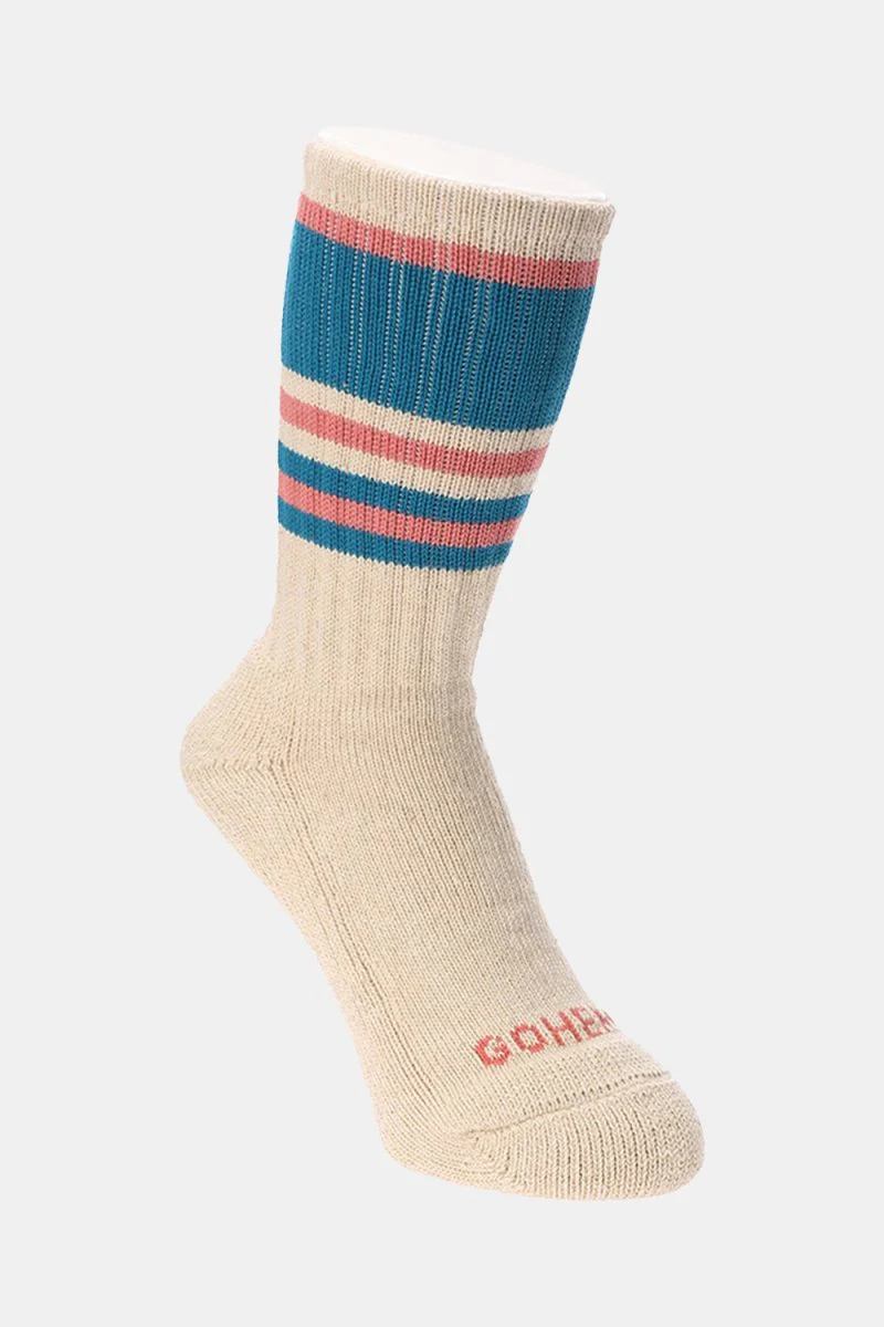 Anonymous Ism GOHEMP Random Line Pile Crew Sock (Blue/Pink)