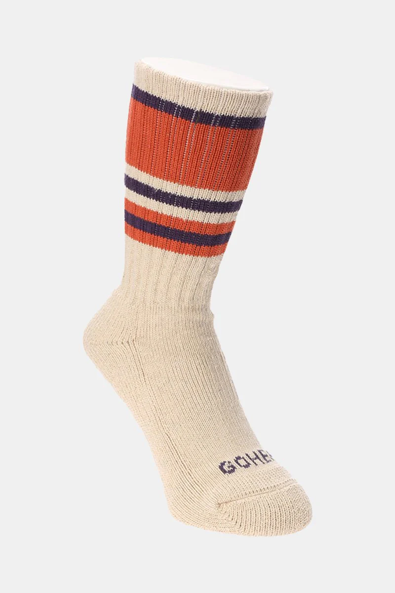 Anonymous Ism GOHEMP Random Line Pile Crew Sock (Red/Purple)