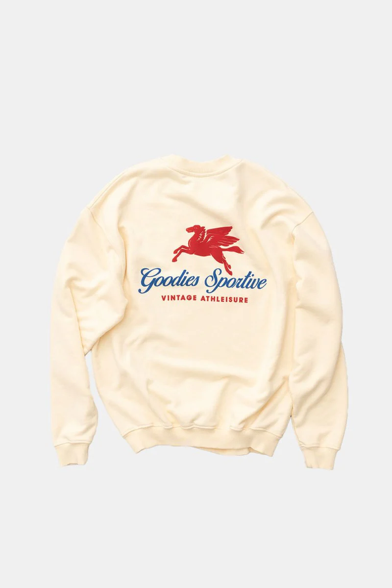 Goodies Sportive Pegasus Butter Crewneck (Ecru) - Image 3