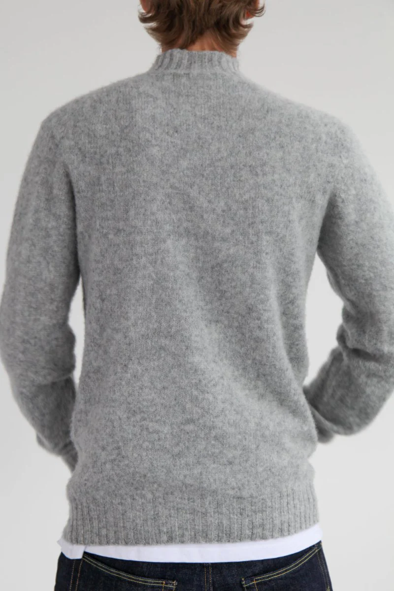 Half Dozen Shaggy Double-Brushed High Neck Crew (Silver Grey) - Image 17