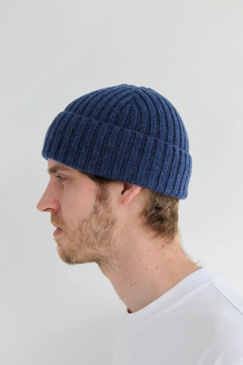 Half Dozen Super-Soft Lambswool Fisherman Beanie (Rhapsody Blue) - Image 2