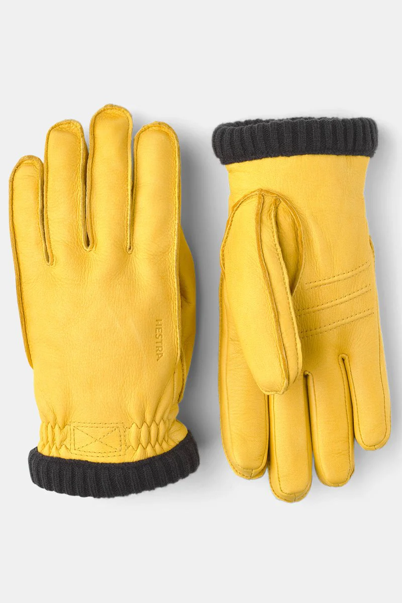 Hestra Deerskin Primaloft Rib Gloves (Natural Yellow)