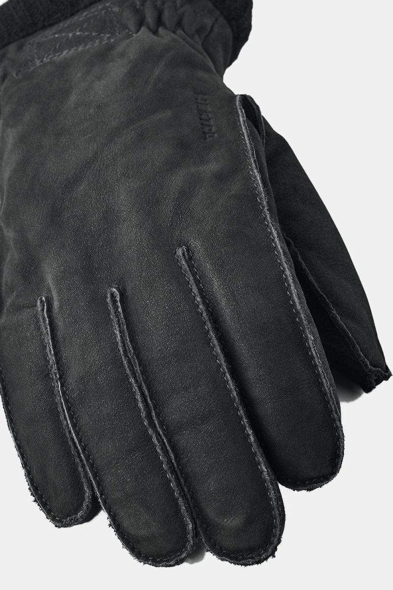 Hestra Joar Nubuck Leather Gloves (Black) - Image 5