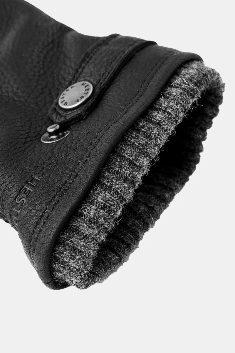 Hestra Leather Utsjö Gloves (Black) - Image 2