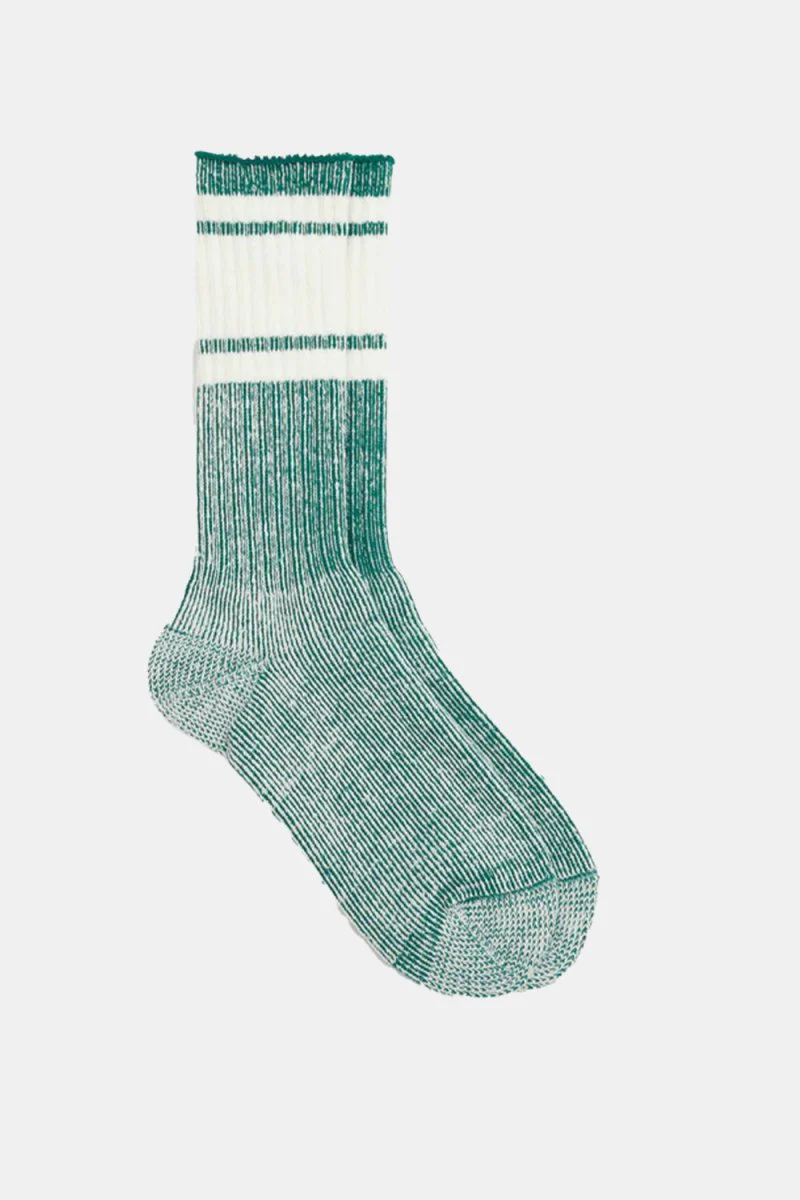 Kinari Skater Plating Crew Socks (Moss Green) - Image 3