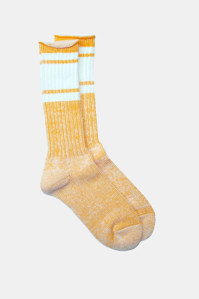 Kinari Skater Plating Crew Socks (Yellow)