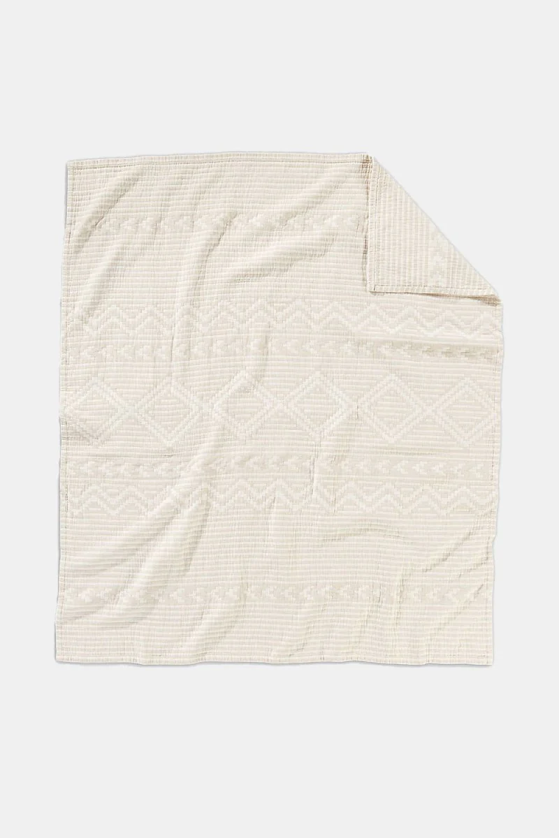 Pendleton Echo Bluff Graphic-pattern Cotton Blanket (Ecru) - Image 2