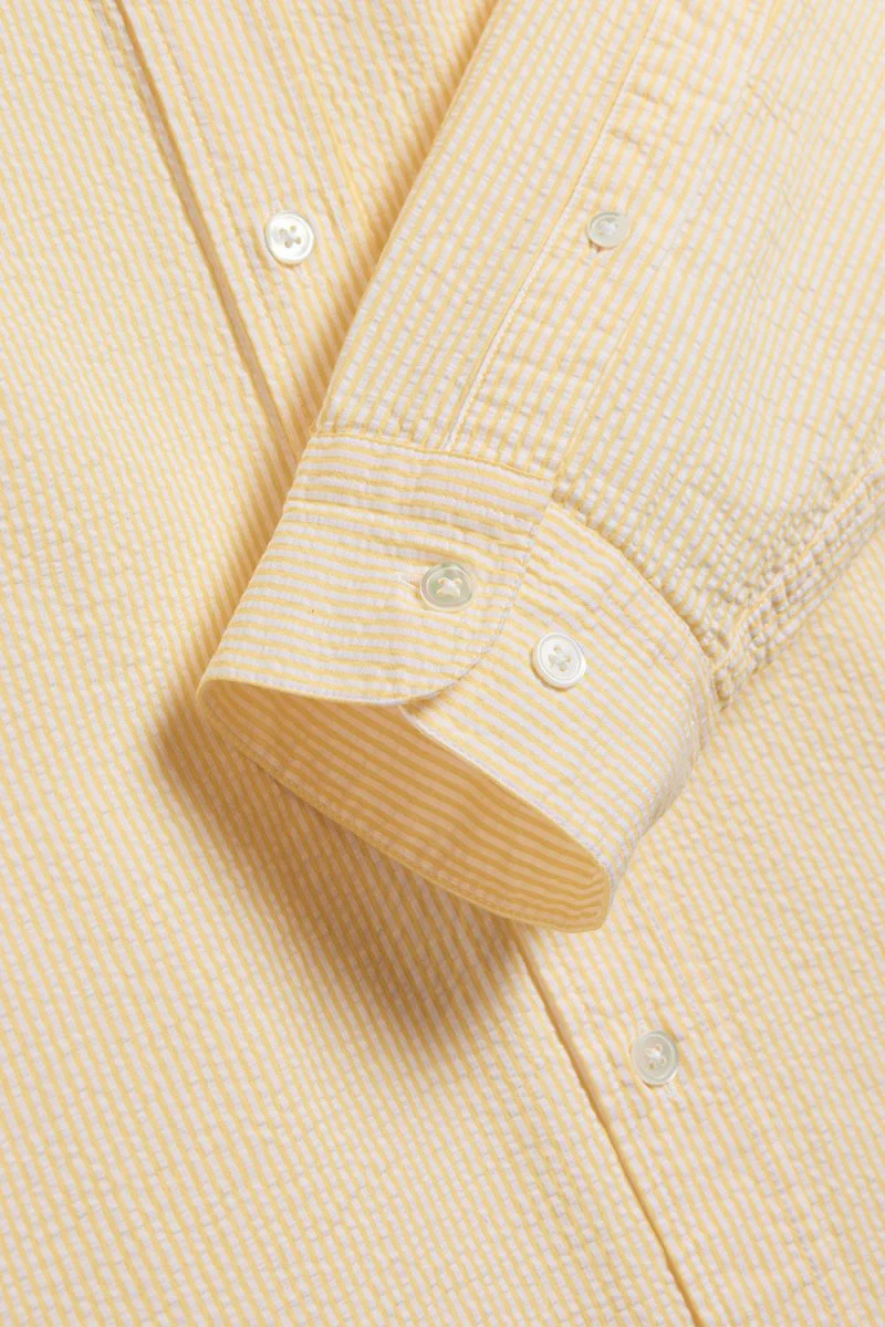 Portuguese Flannel Atlantico Stripe Shirt (Light Yellow) - Image 2
