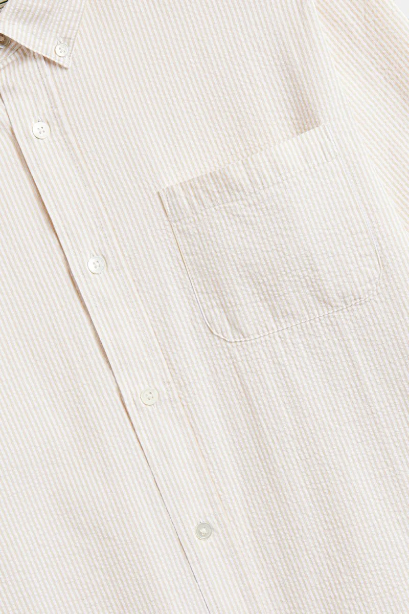 Portuguese Flannel Atlantico Stripe Shirt (Sand) - Image 2