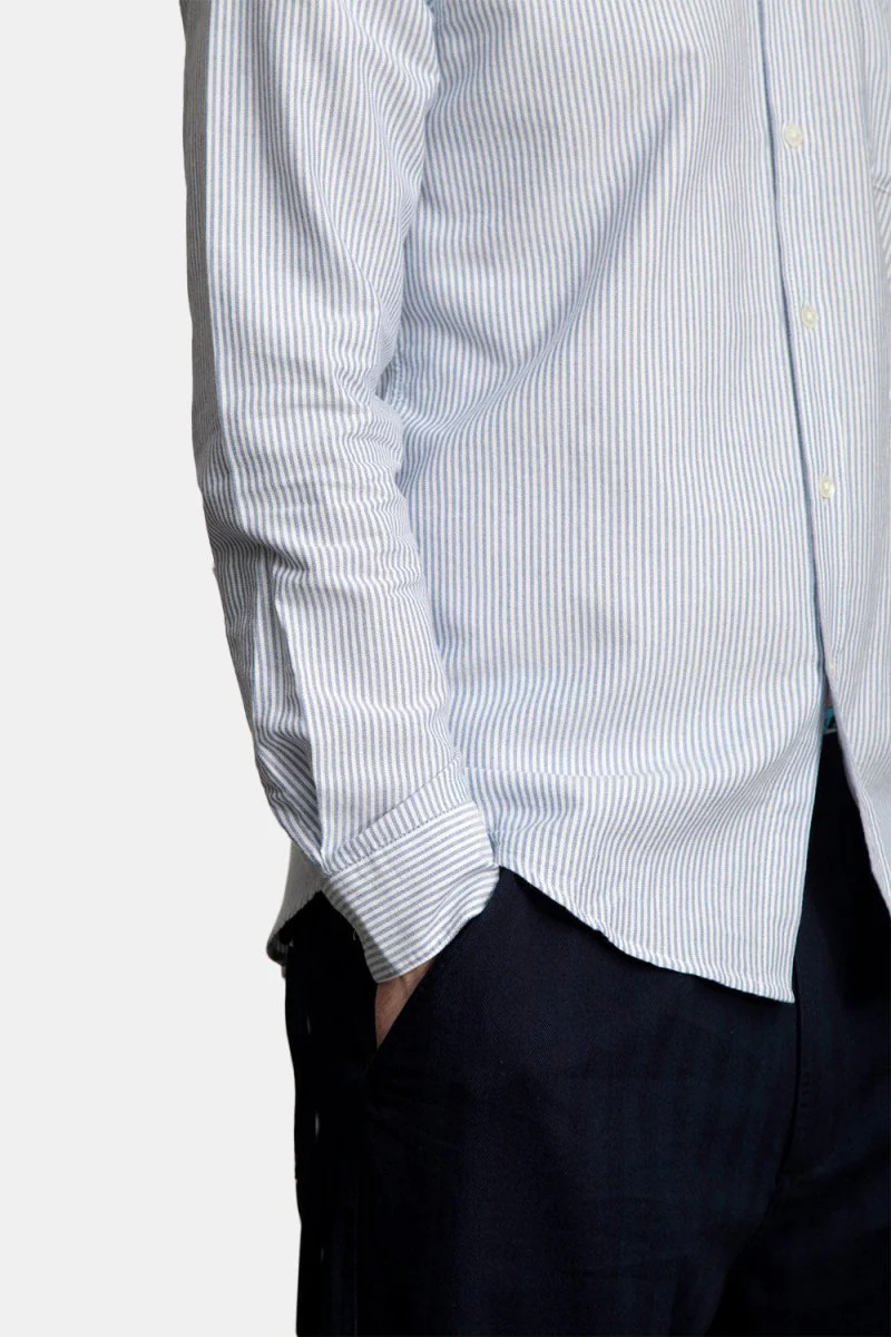 Portuguese Flannel Belavista Stripe Shirt (Blue) - Image 3