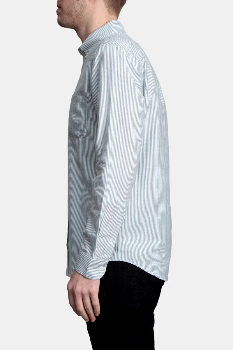Portuguese Flannel Belavista Stripe Shirt (Green) - Image 4