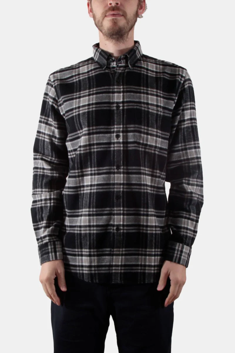 Portuguese Flannel B&B Checked ESP Shirt (Black / Grey) - Image 3