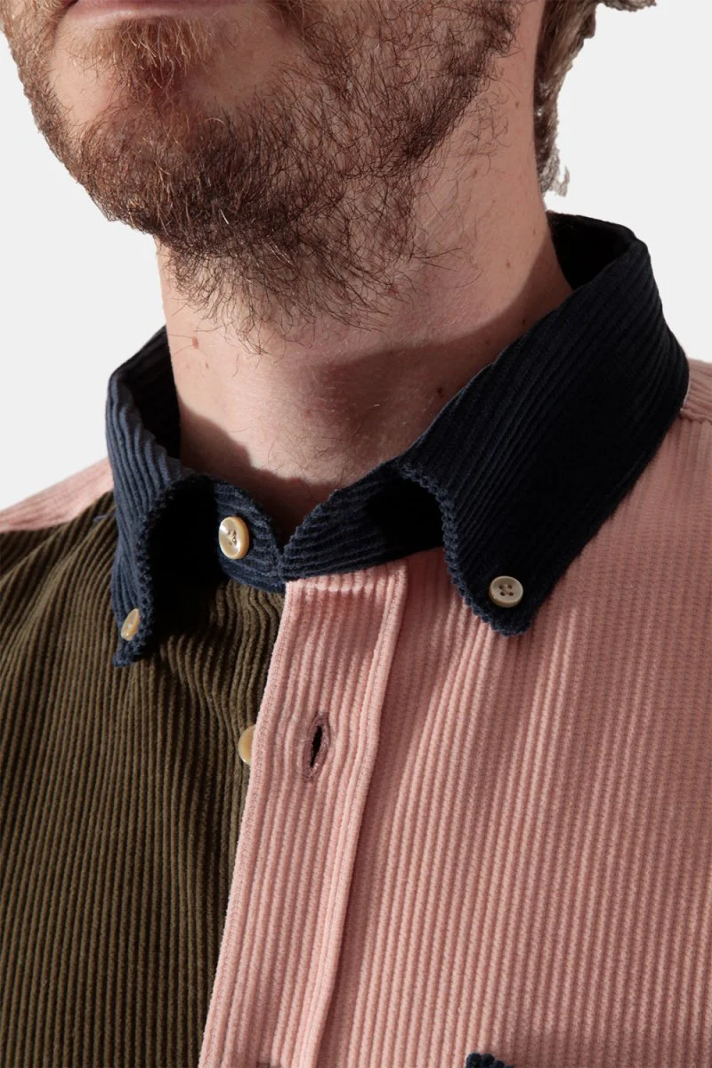 Portuguese Flannel Lobo Patchwork Cotton-Cord Shirt (Multi) - Image 4