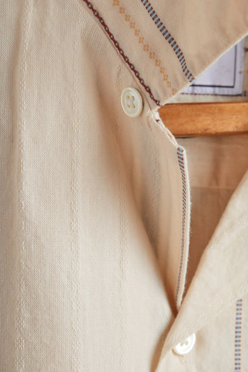 Portuguese Flannel Tapestry Shirt (Ecru) - Image 7