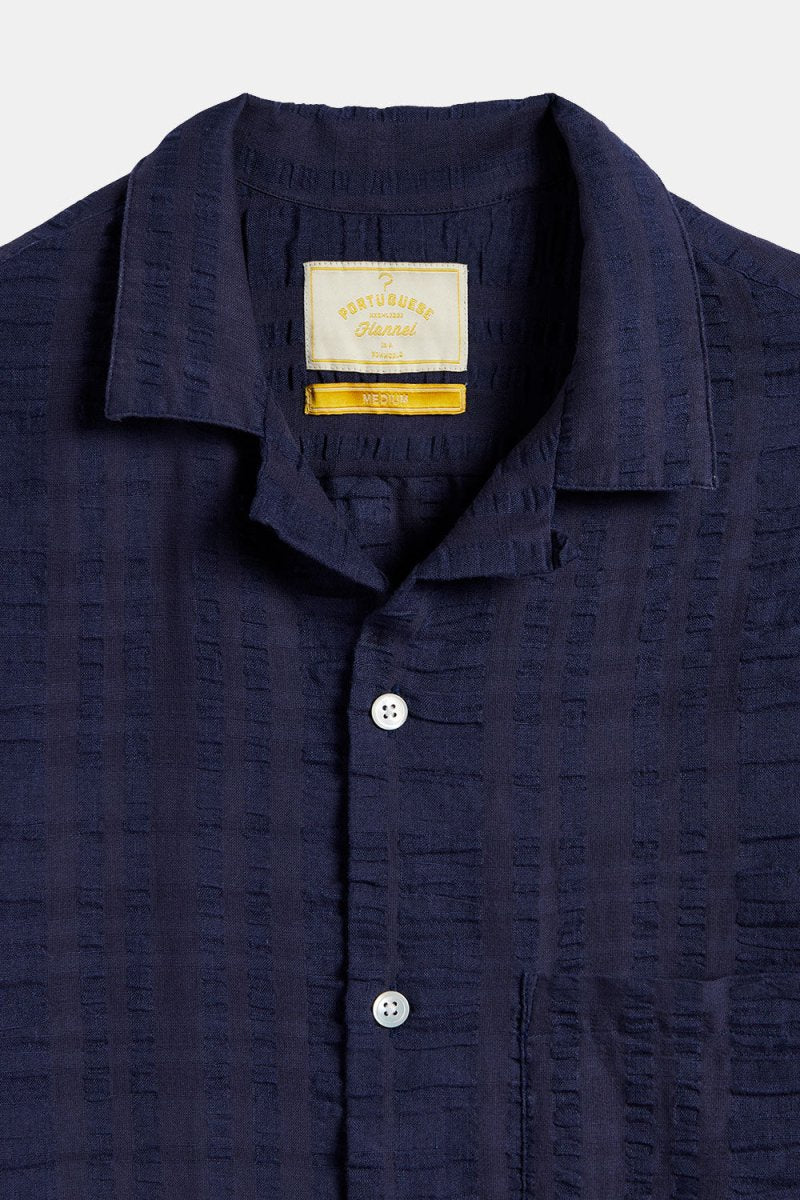 Portuguese Flannel Crupao Shirt (Navy) - Image 3