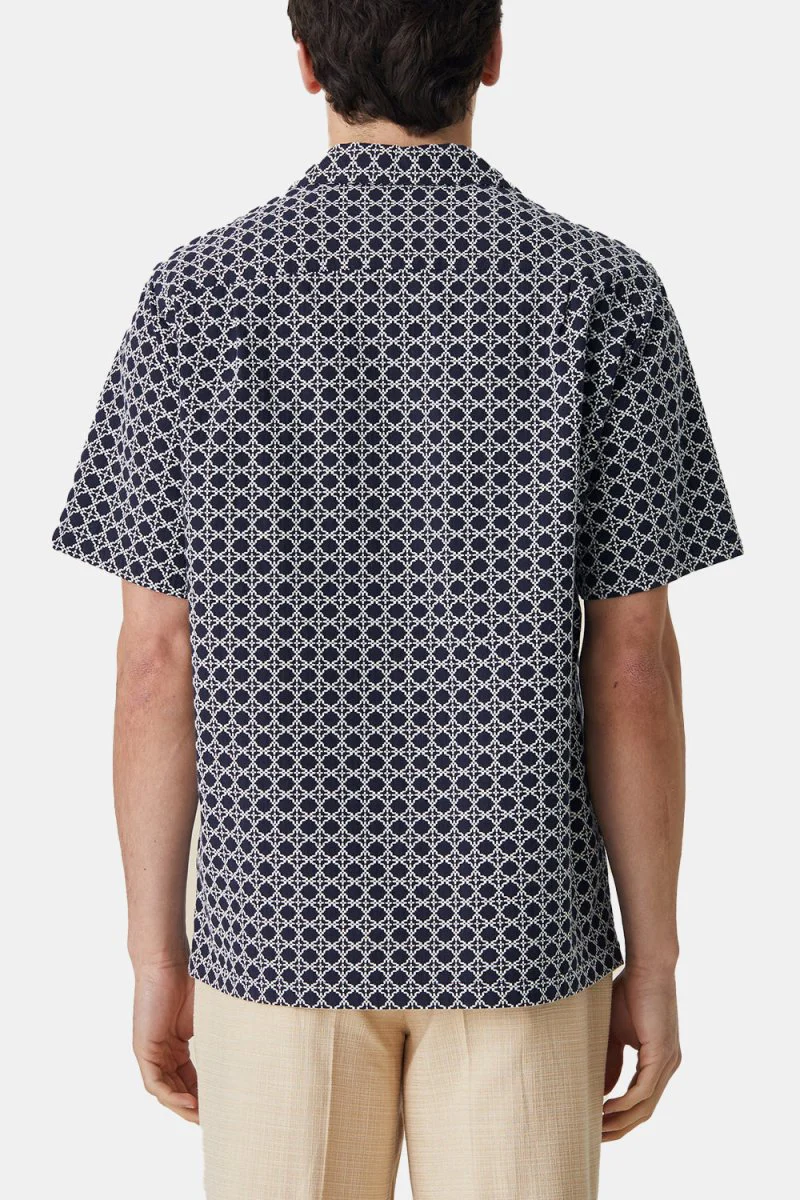 Portuguese Flannel Tile Shirt (White/Navy) - Image 2