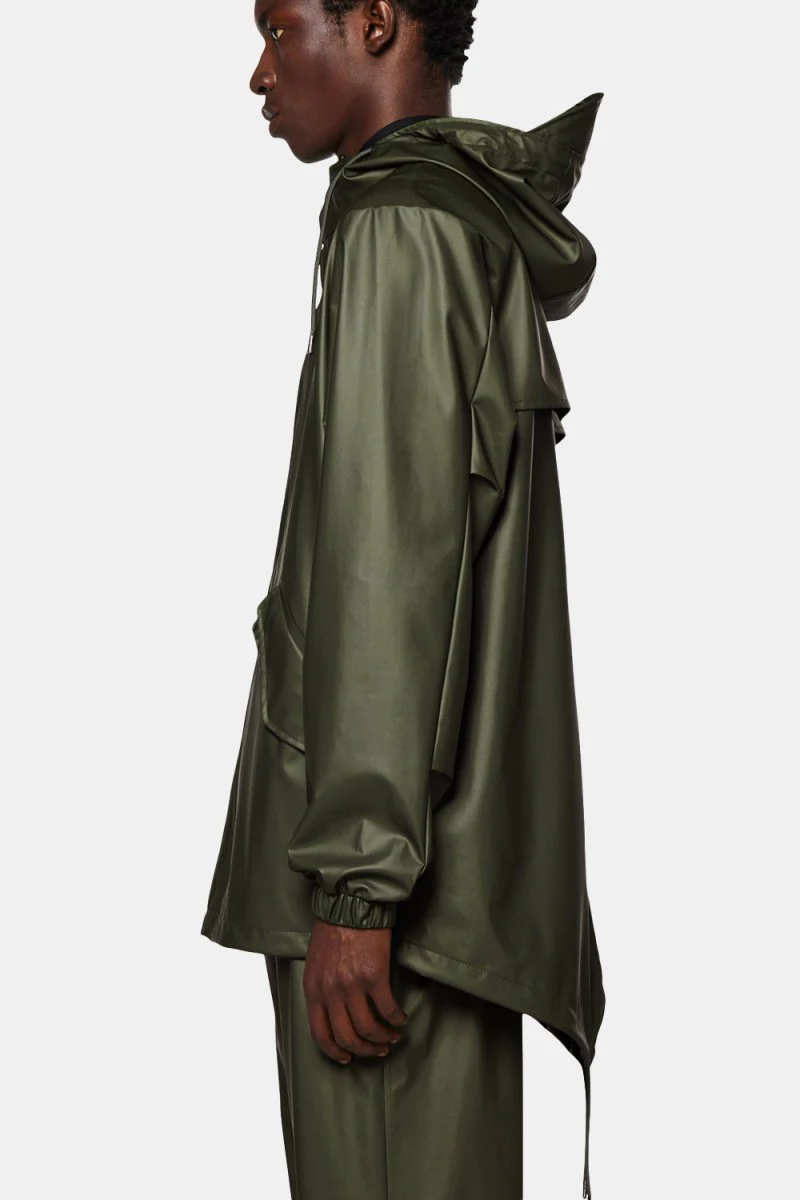 Rains Waterproof Fishtail Jacket (Evergreen) - Image 3