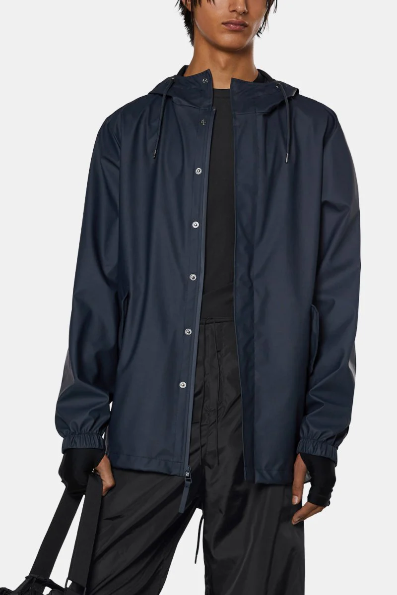Rains Waterproof Fishtail Jacket (Navy) - Image 3