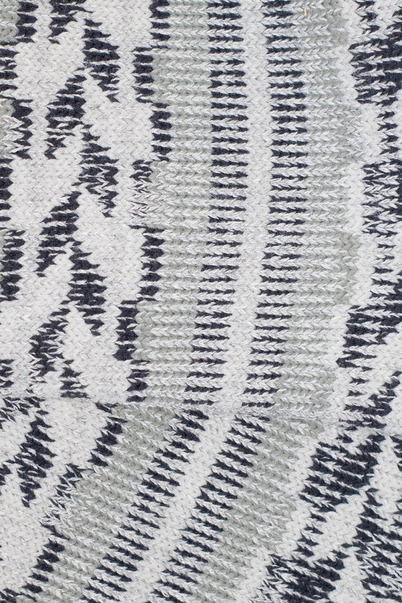 Kinari Recycled Cotton Natural Symbol Pattern Crew (Grey) - Image 2