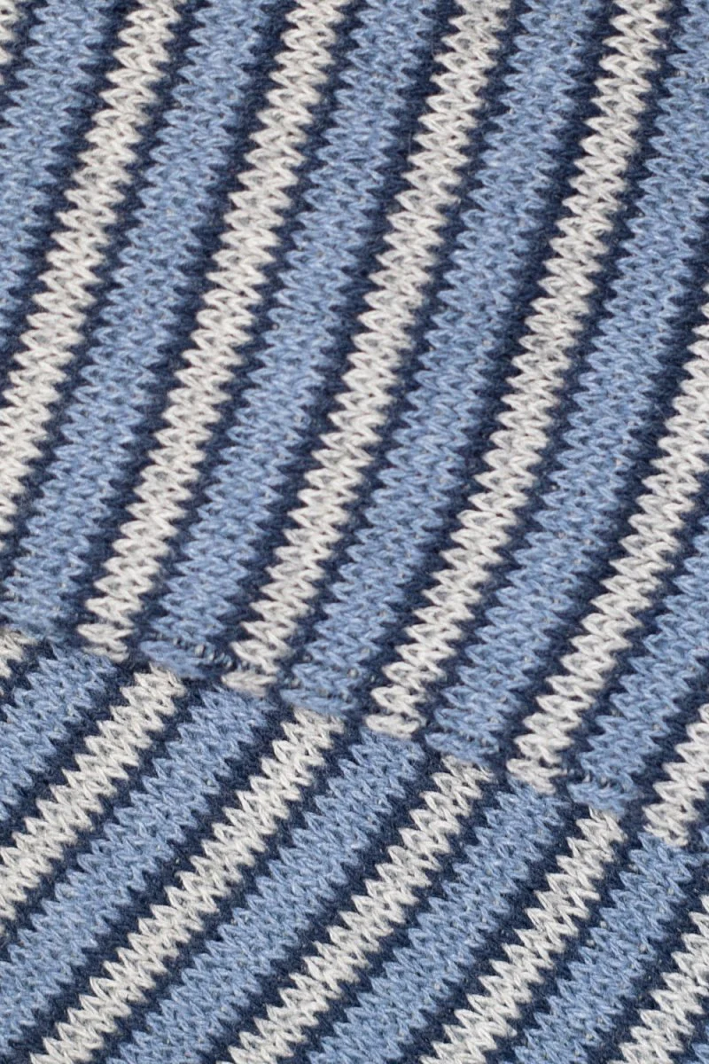 Kinari Recycled Cotton Rib Stripes Crew (Blue) - Image 2
