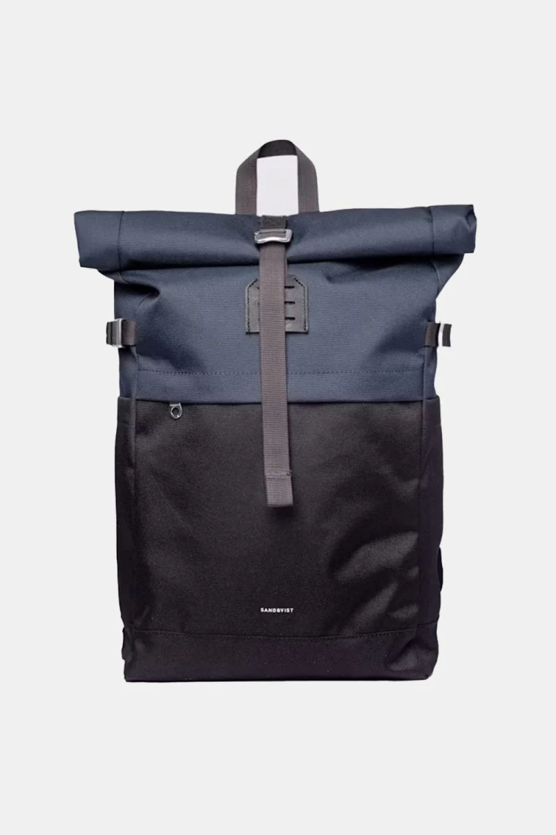Sandqvist Icon Rolltop Backpack M (Multi Black/Navy)