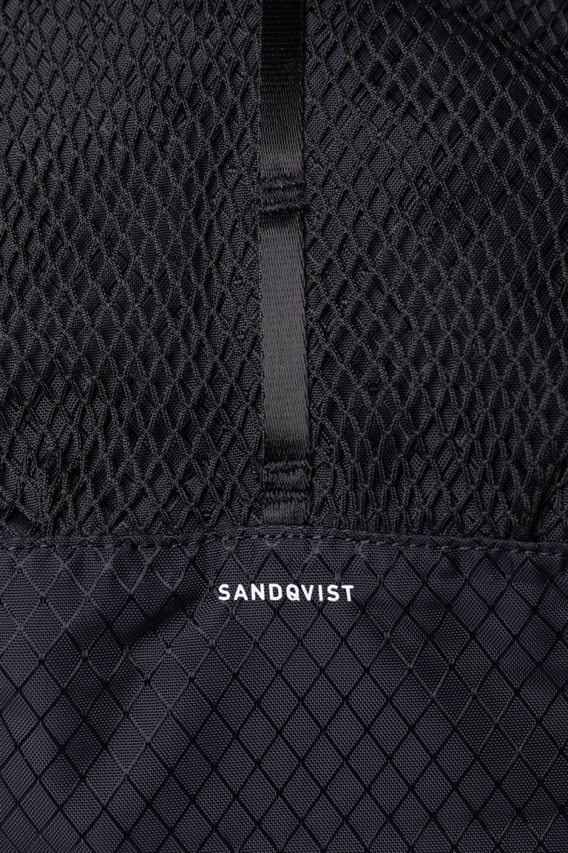 Sandqvist Kevin Rolltop Recycled Nylon Backpack (Black) - Image 3