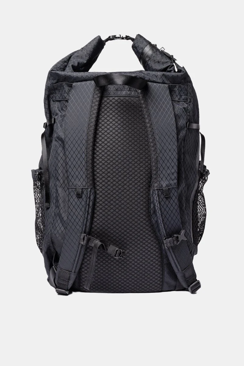 Sandqvist Kevin Rolltop Recycled Nylon Backpack (Black) - Image 8