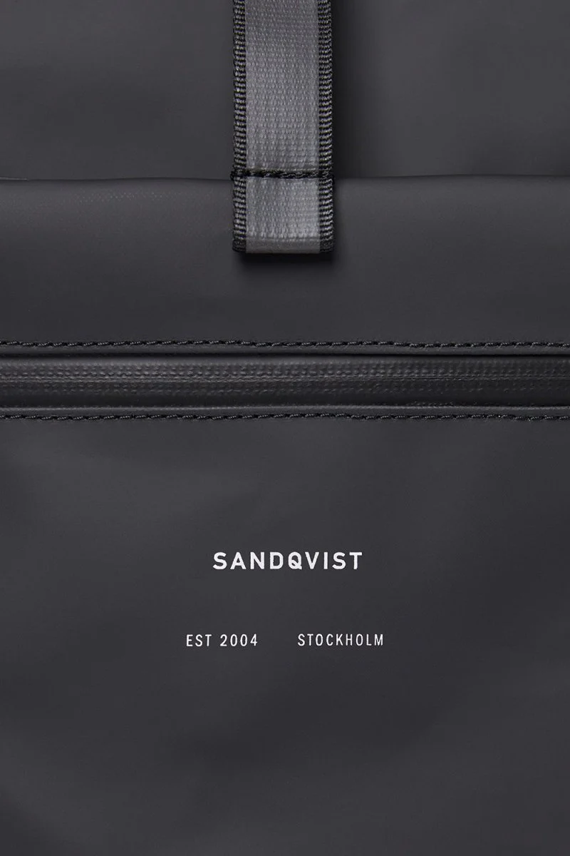 Sandqvist Ruben 2.0 Water-Resistant Rolltop Backpack (Black) - Image 3