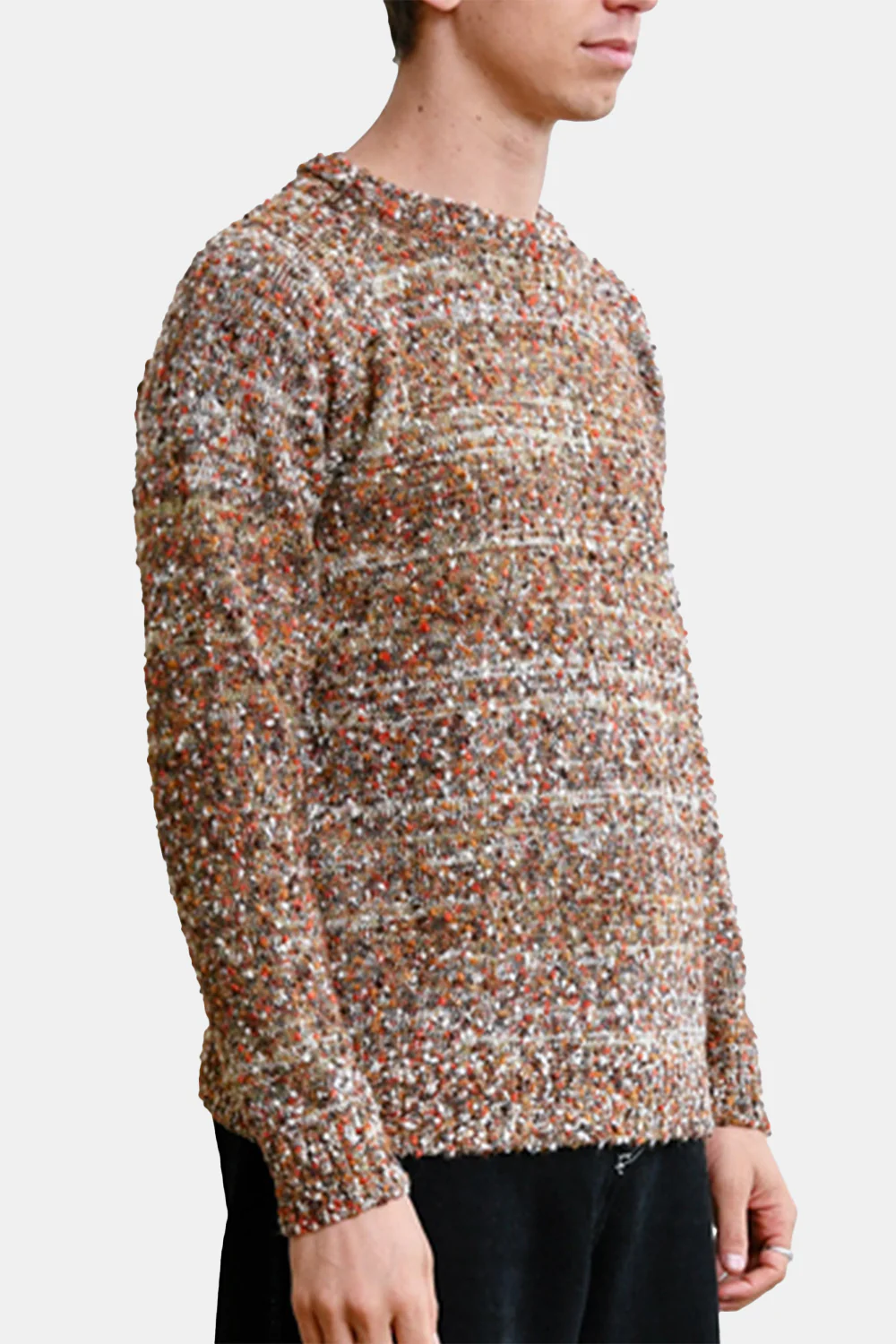 Anonymous Ism Slub Crew Neck Knit (Orange) - Image 10