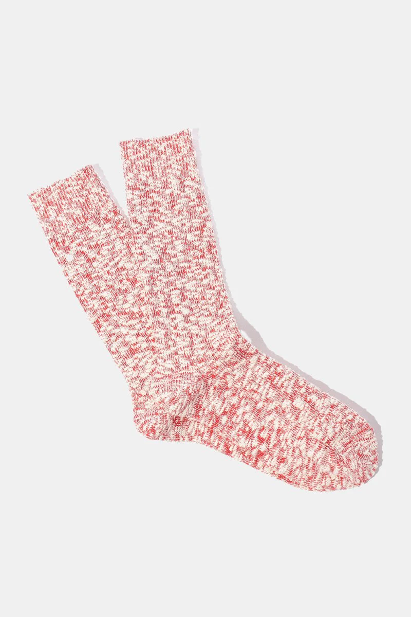 Anonymous Ism Light Weight Slub Crew Sock (Red)
