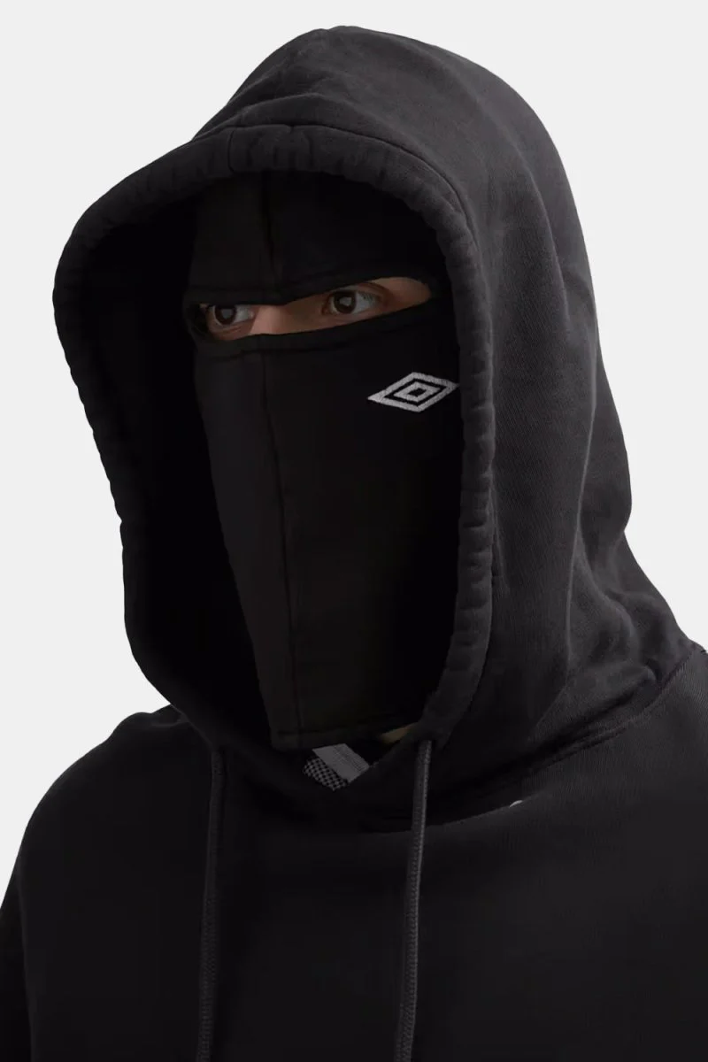 Umbro Logo Masked Hoodie (Black) - Image 2