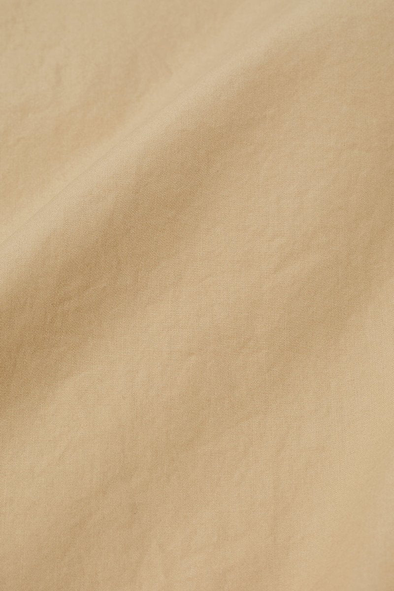Universal Works Bakers Summer Poplin Overshirt (Sand) - Image 4