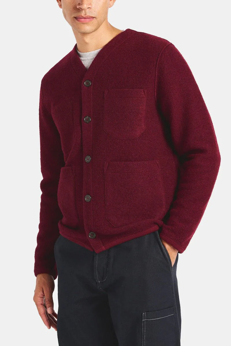 Universal Works Cardigan (Deep Red)