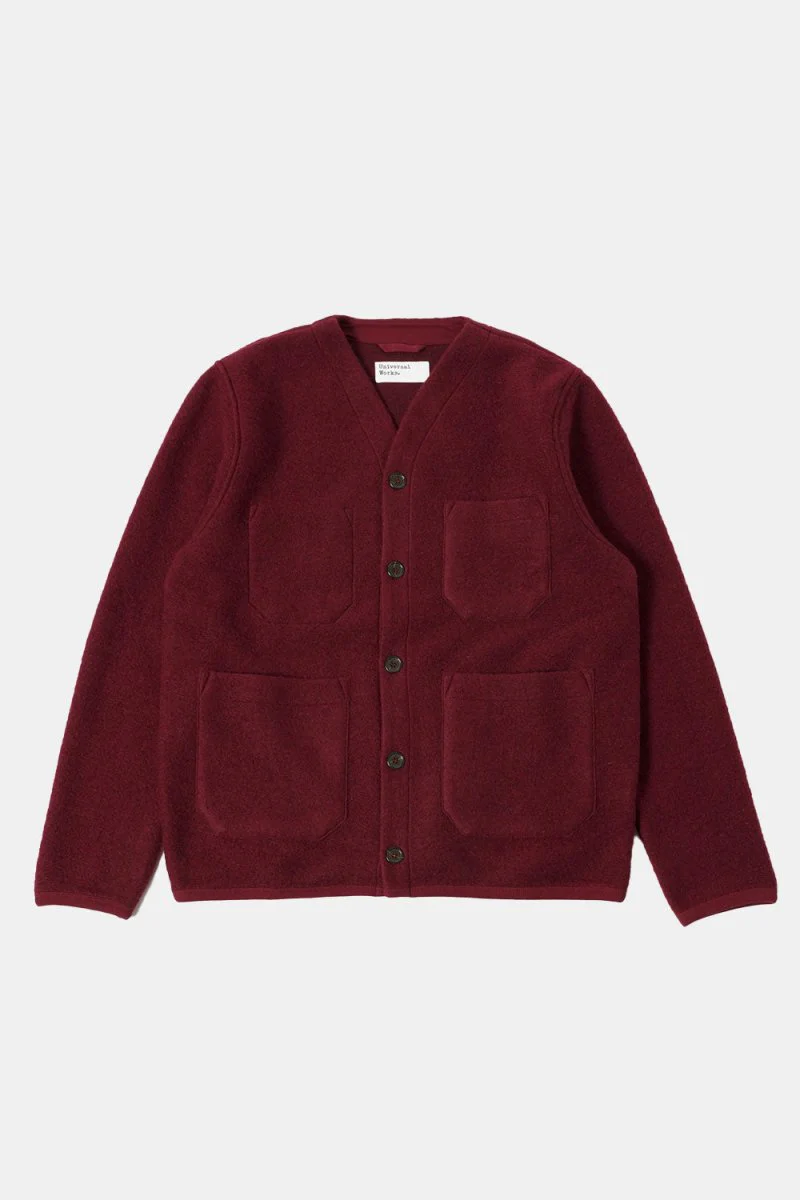 Universal Works Cardigan (Deep Red) - Image 2
