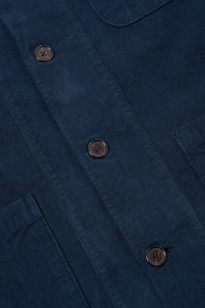 Universal Works Fine Cord Bakers Overshirt (Navy) - Image 5