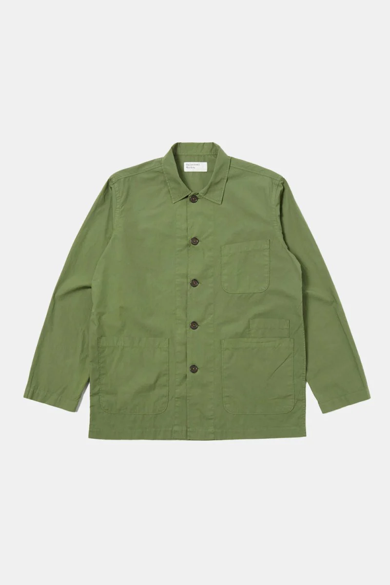 Universal Works Fine Poplin Bakers Jacket (Birch) - Image 3
