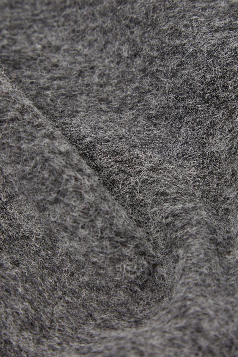 Universal Works Fleece Zip Bomber Jacket (Grey Marl) - Image 4