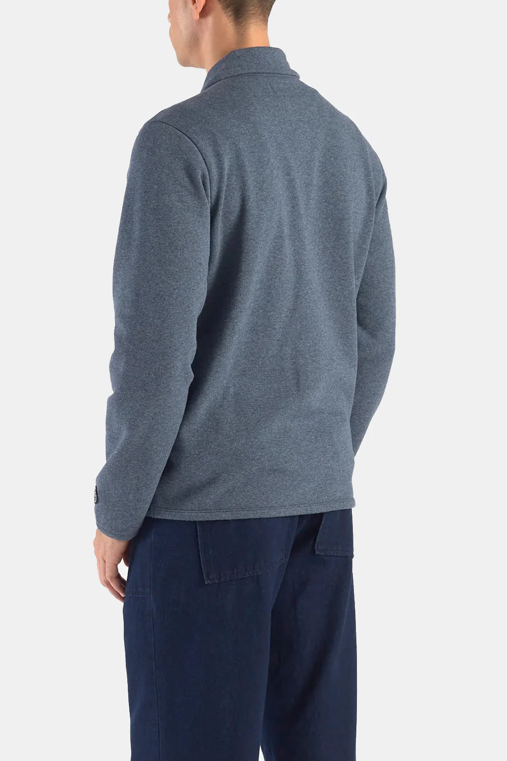 Universal Works Recycled Cotton Blend Jersey Lancaster Jacket (Navy) - Image 4