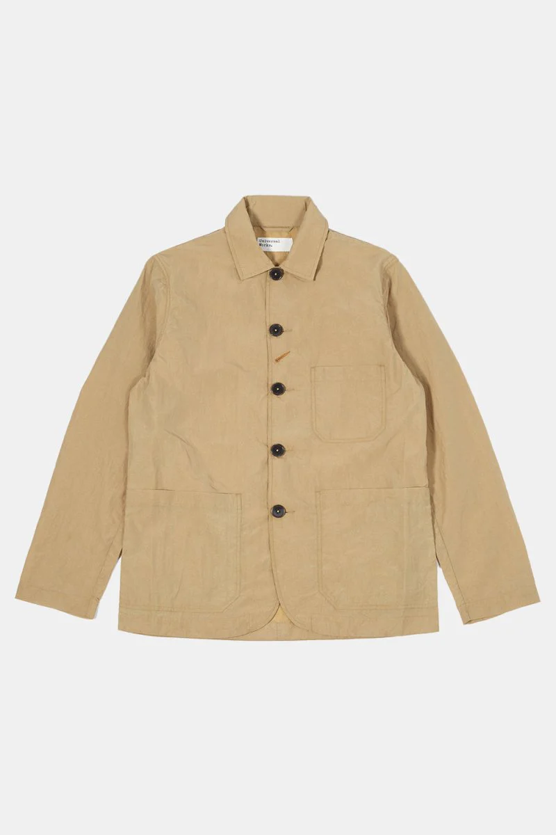 Universal Works Nylon Bakers Chore Jacket (Sand) - Image 2