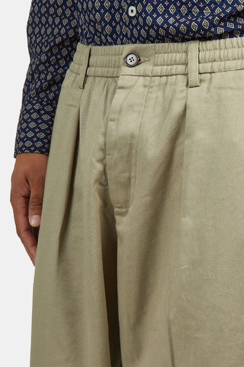 Universal Works Pleated Track Pant (Stone) - Image 3