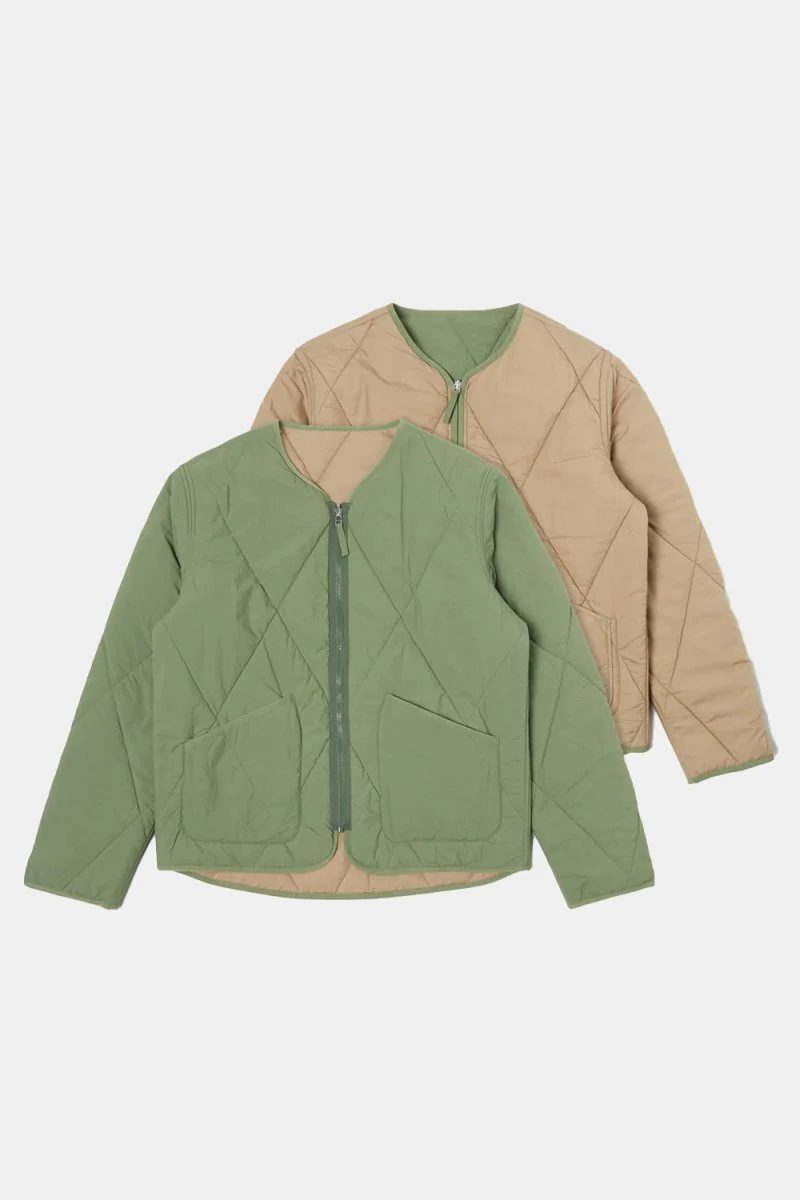Universal Works Reversible Military Liner Jacket (Olive/Beige) - Image 2