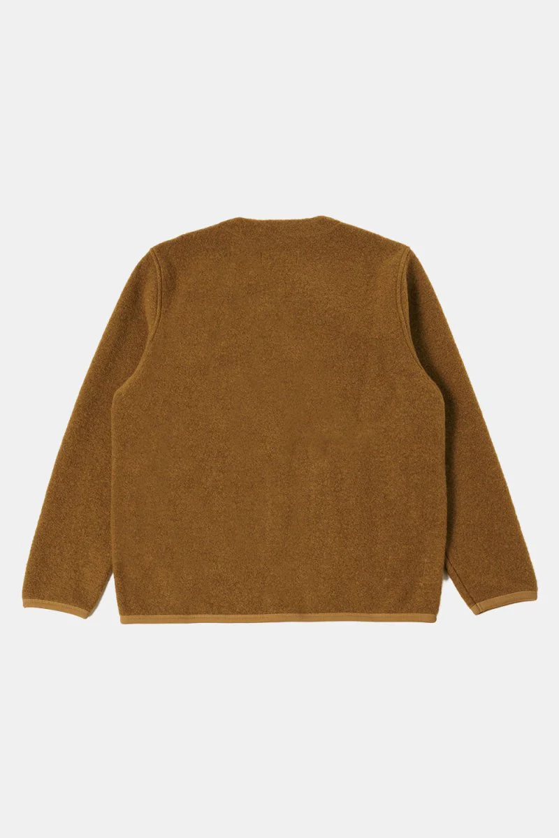Universal Works Cardigan (Mustard Wool Fleece) - Image 4