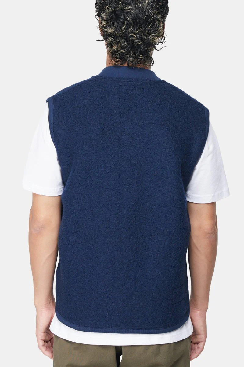 Universal Works Zip Waistcoat (Indigo Blue) - Image 3