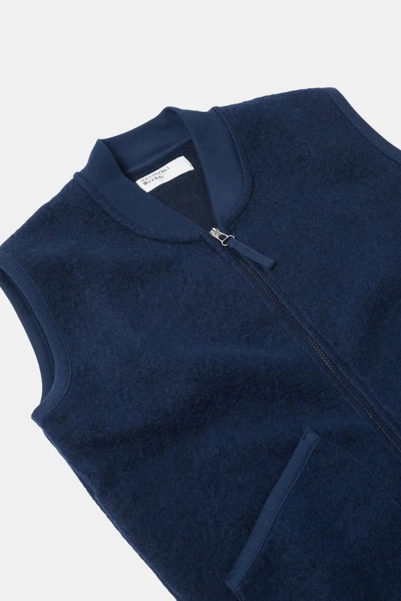 Universal Works Zip Waistcoat (Indigo Blue) - Image 6