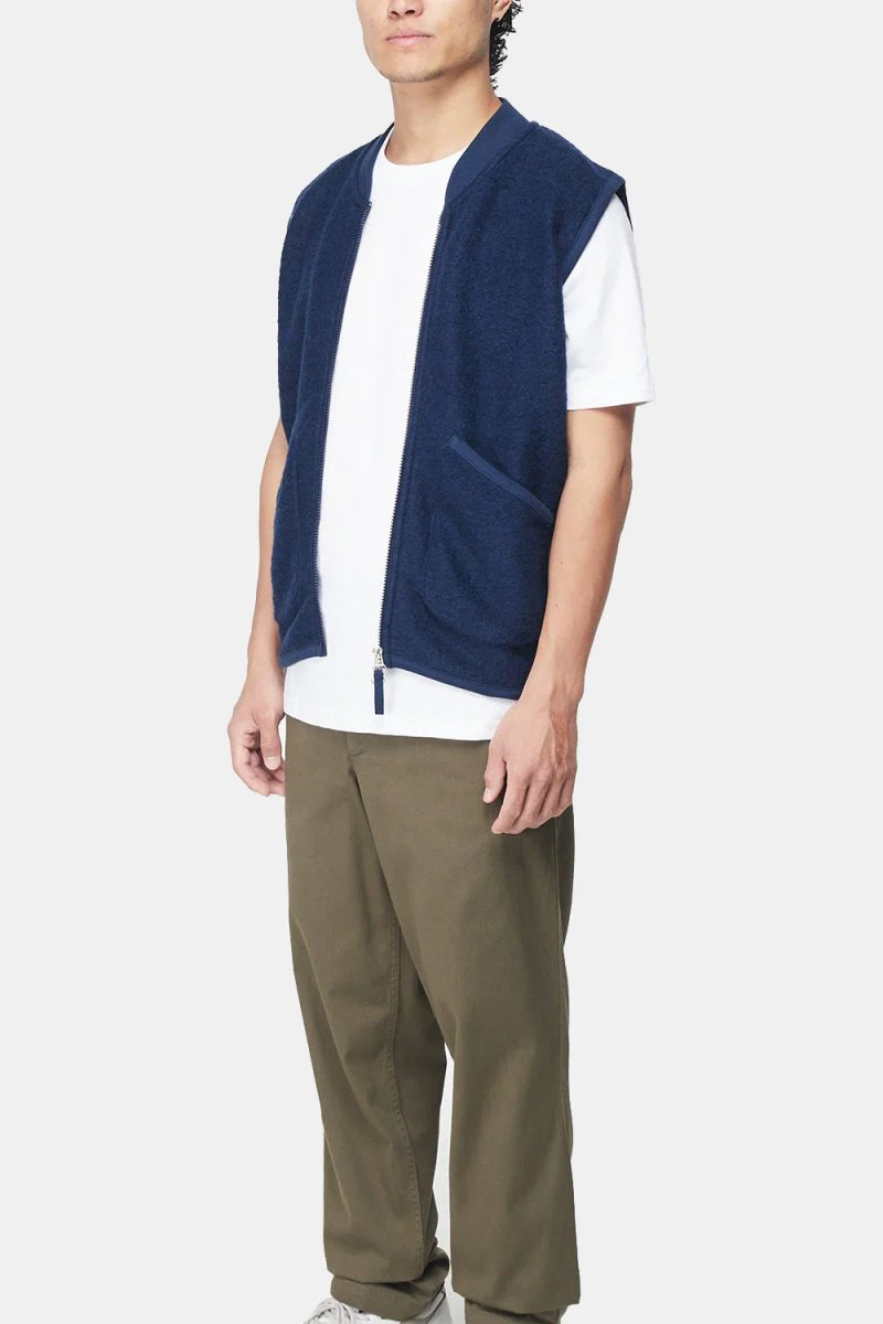 Universal Works Zip Waistcoat (Indigo Blue) - Image 9
