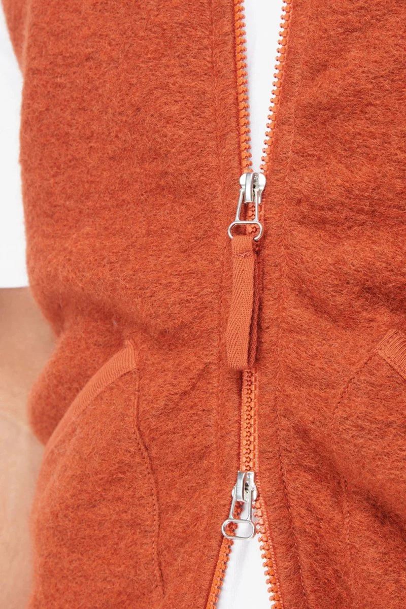 Universal Works Zip Waistcoat (Orange) - Image 5